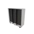 Wenger - 3-Column Mobile Band\/Orchestra Folio Cabinet - Oyster