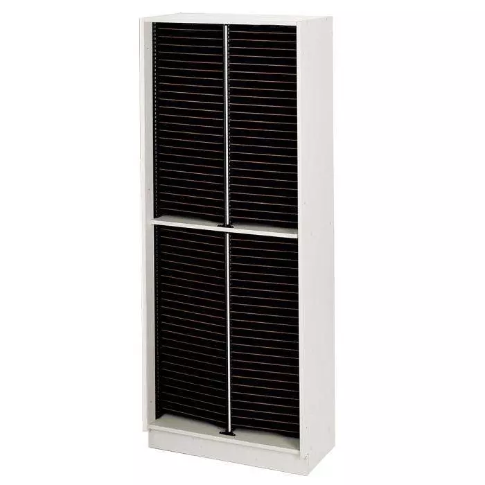 2-Column Tall Mobile Band/Orchestra Folio Cabinet - Oyster