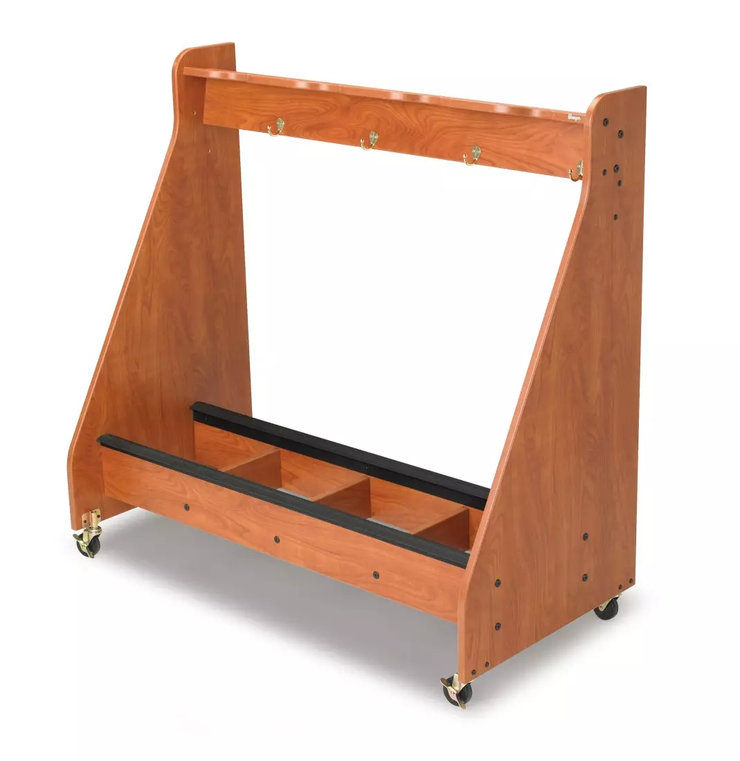 4-Cello Mobile Storage Rack - Cherry