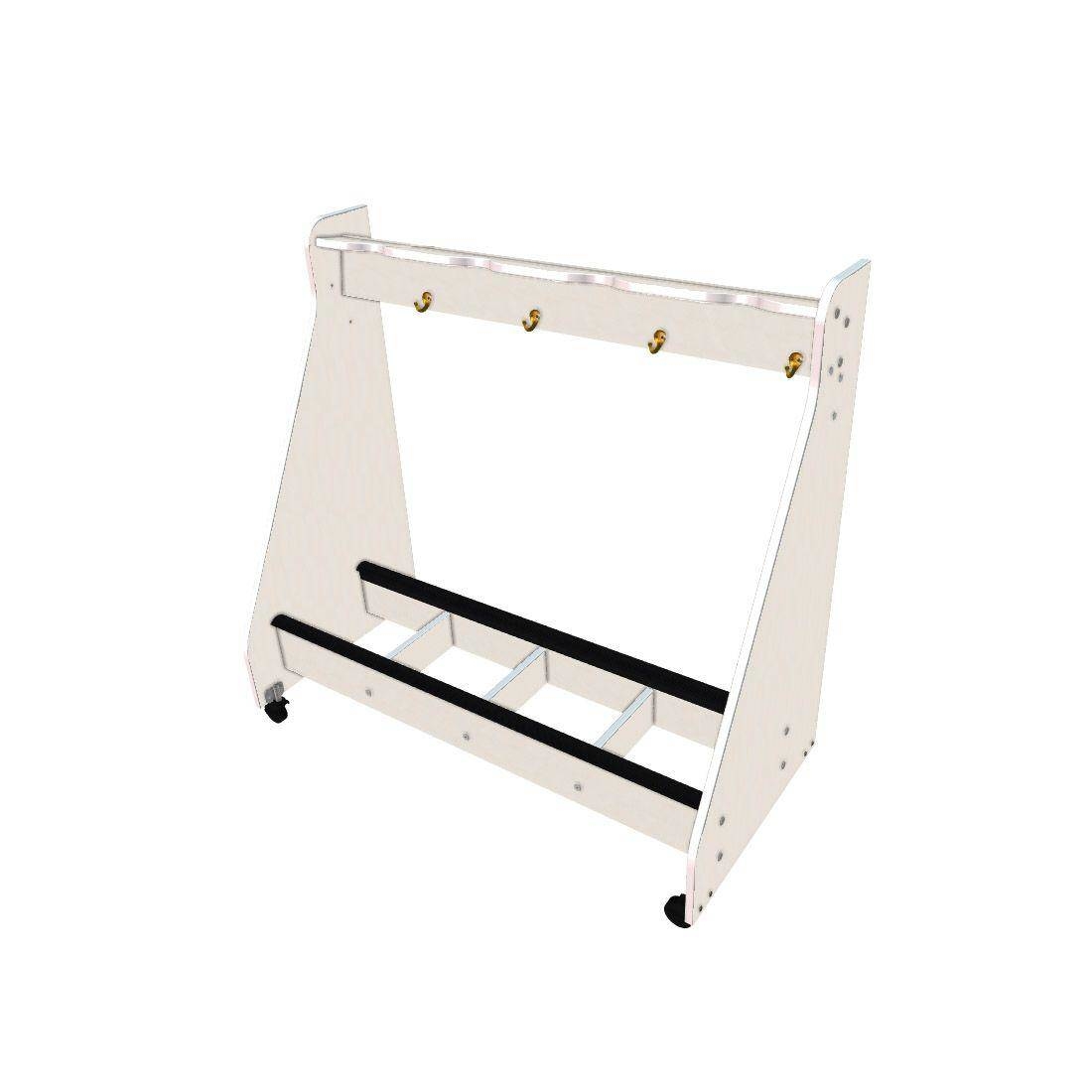 4-Cello Mobile Storage Rack - Oyster
