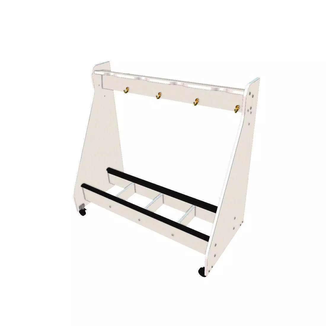 4-Cello Mobile Storage Rack - Oyster