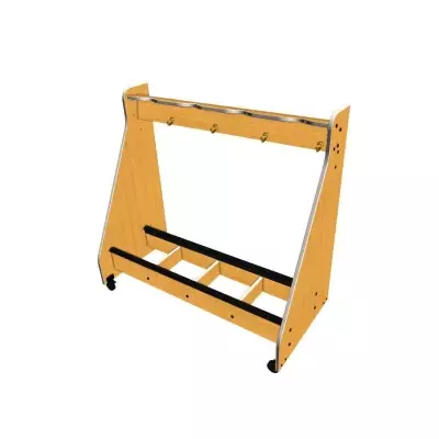 Wenger - 4-Cello Mobile Storage Rack - Solar Oak