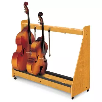 4-Cello Mobile Storage Rack - Solar Oak