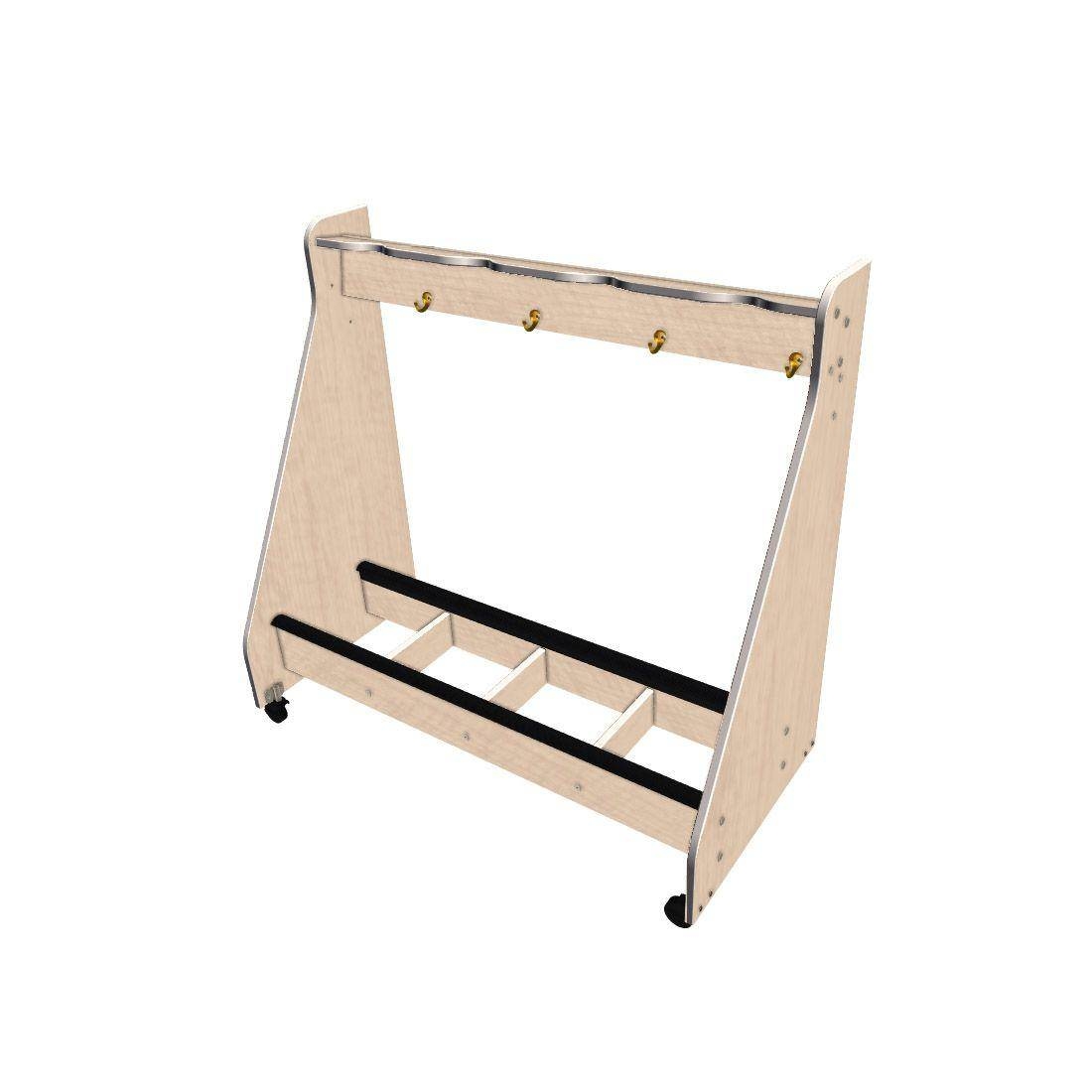 4-Cello Mobile Storage Rack - Wenger Maple