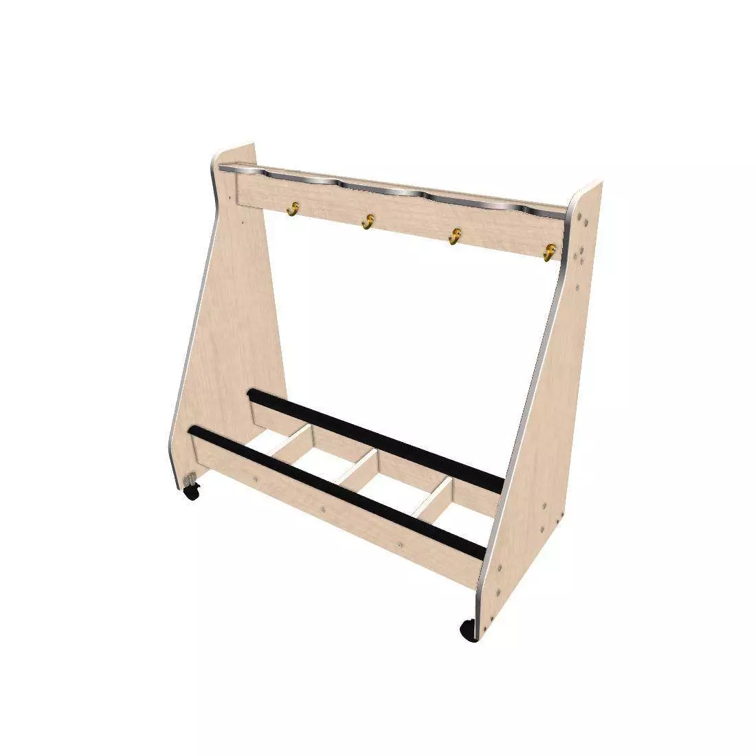 4-Cello Mobile Storage Rack - Wenger Maple