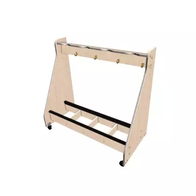 Wenger - 4-Cello Mobile Storage Rack - Wenger Maple