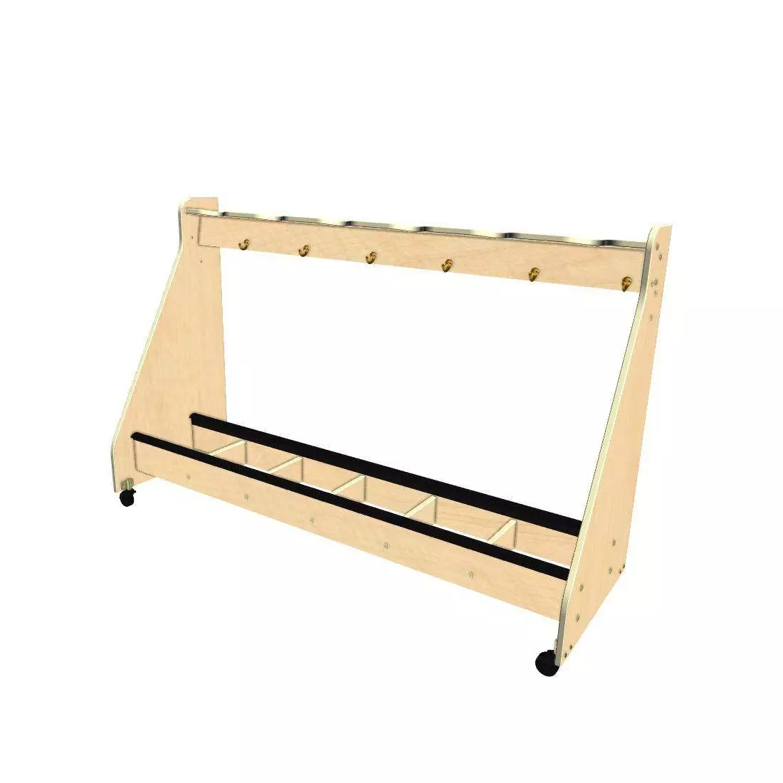 6-Cello Mobile Storage Rack - Fusion Maple