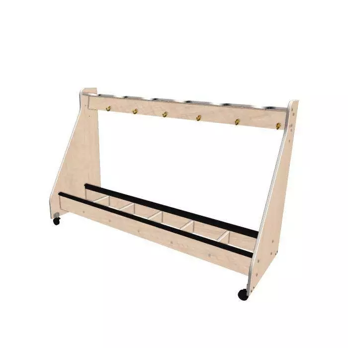 6-Cello Mobile Storage Rack - Wenger Maple