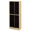 Wenger - 2-Column Tall Mobile Band\/Orchestra Folio Cabinet - Fusion Maple