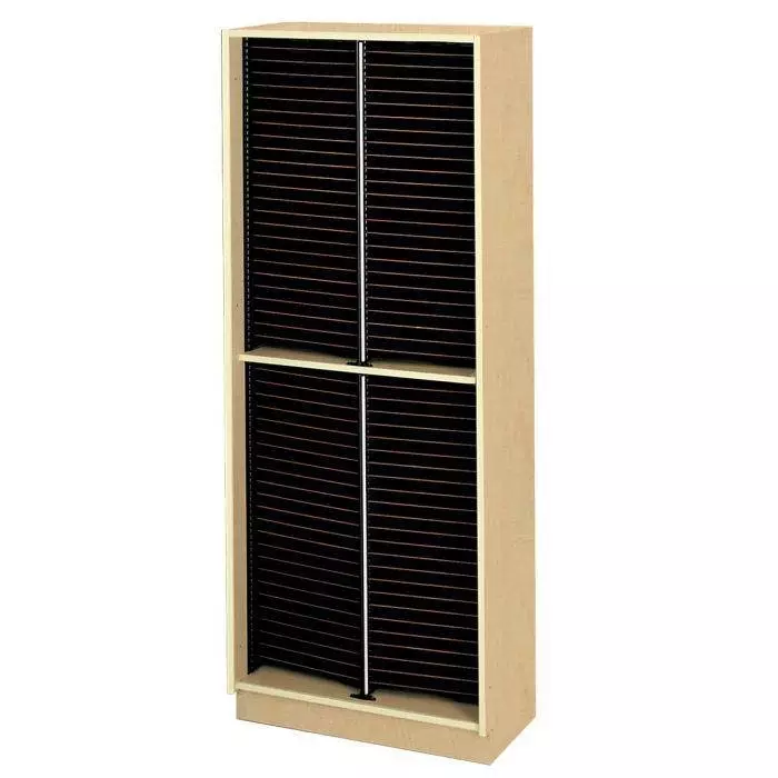 2-Column Tall Mobile Band/Orchestra Folio Cabinet - Fusion Maple