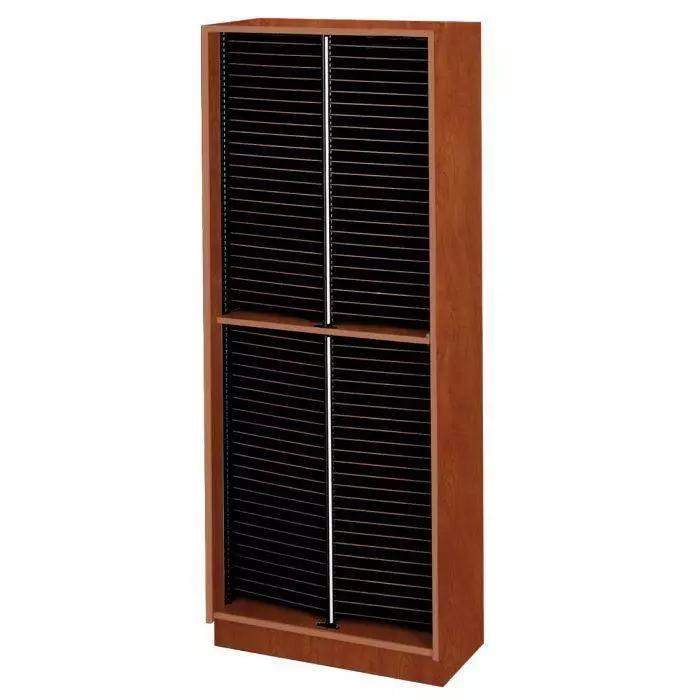 2-Column Tall Mobile Band/Orchestra Folio Cabinet - Cherry