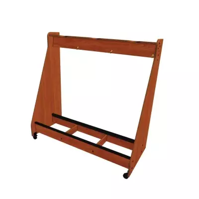 Wenger - 3-String Bass Mobile Storage Rack - Cherry