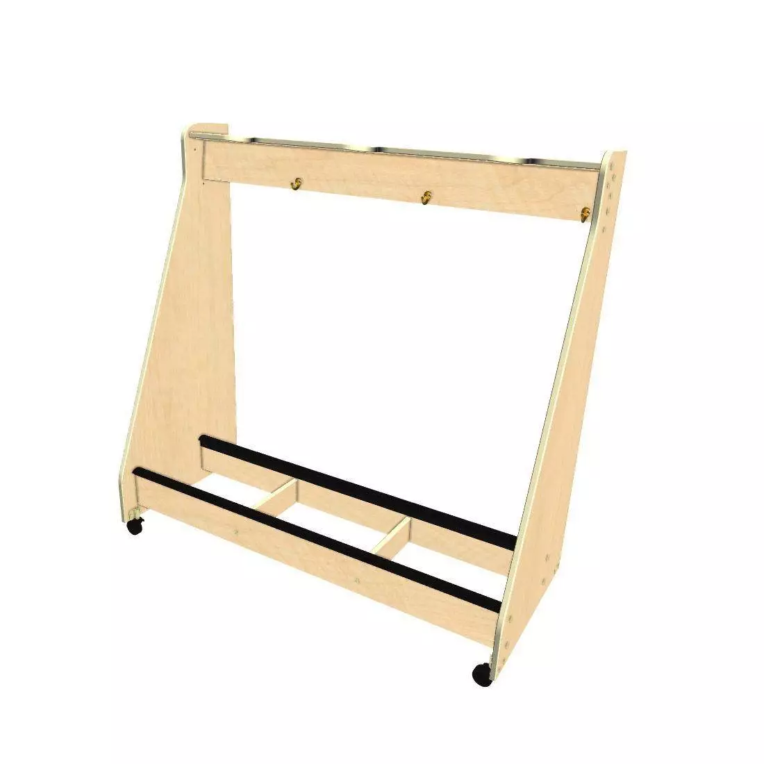 3-String Bass Mobile Storage Rack - Fusion Maple