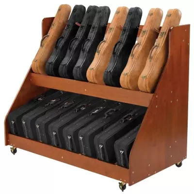 16 Violin/Viola Mobile Storage Rack - Cherry