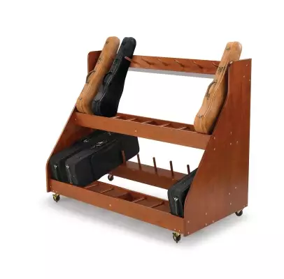 16 Violin/Viola Mobile Storage Rack - Cherry