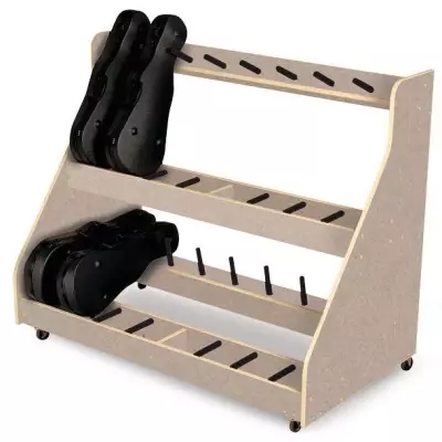 16 Violin/Viola Mobile Storage Rack - Evening Tigris