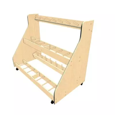 Wenger - 16 Violin/Viola Mobile Storage Rack - Fusion Maple