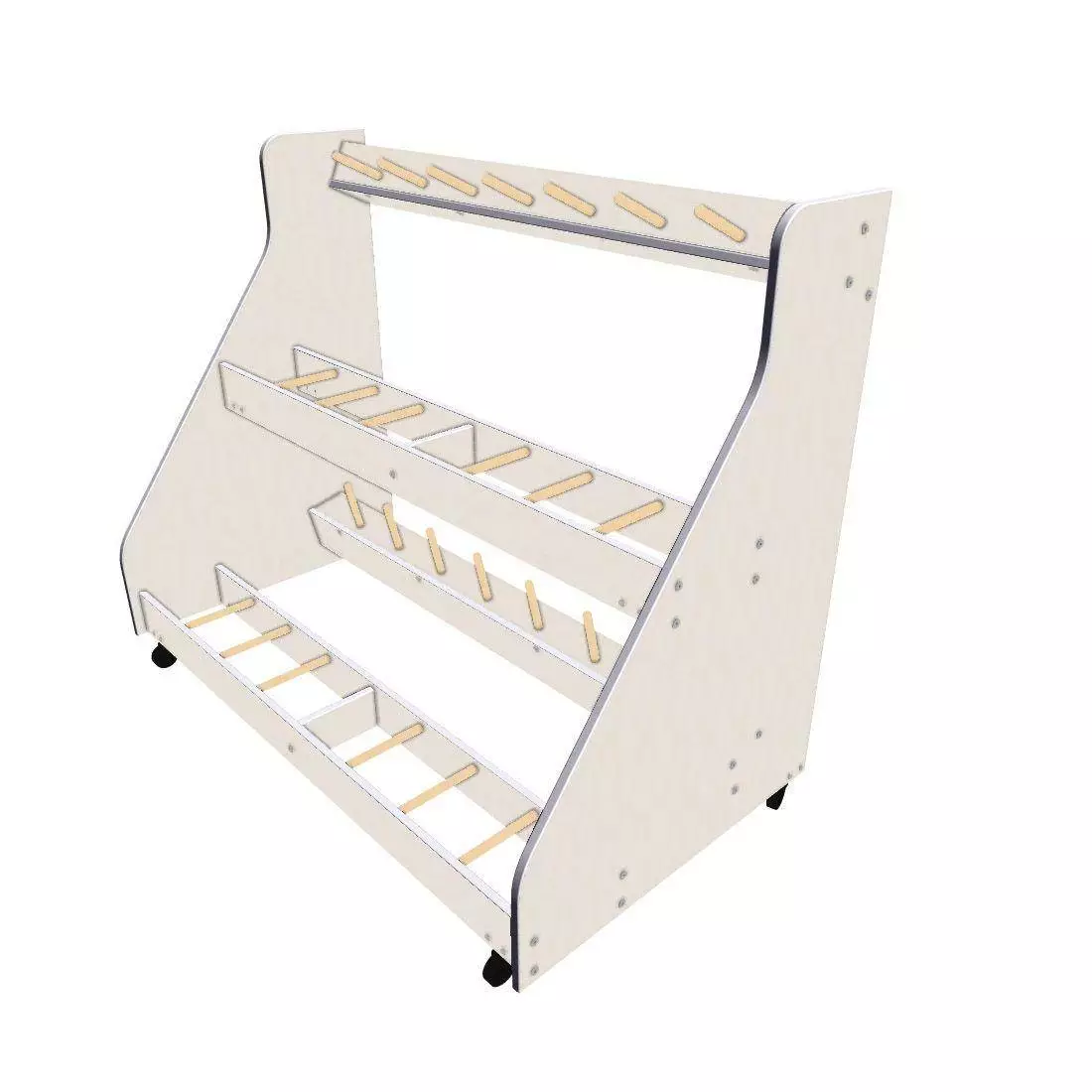 16 Violin/Viola Mobile Storage Rack - Oyster