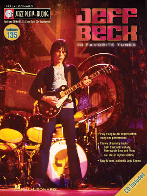 Jeff Beck: Jazz Play-Along Volume 135 - Book/CD