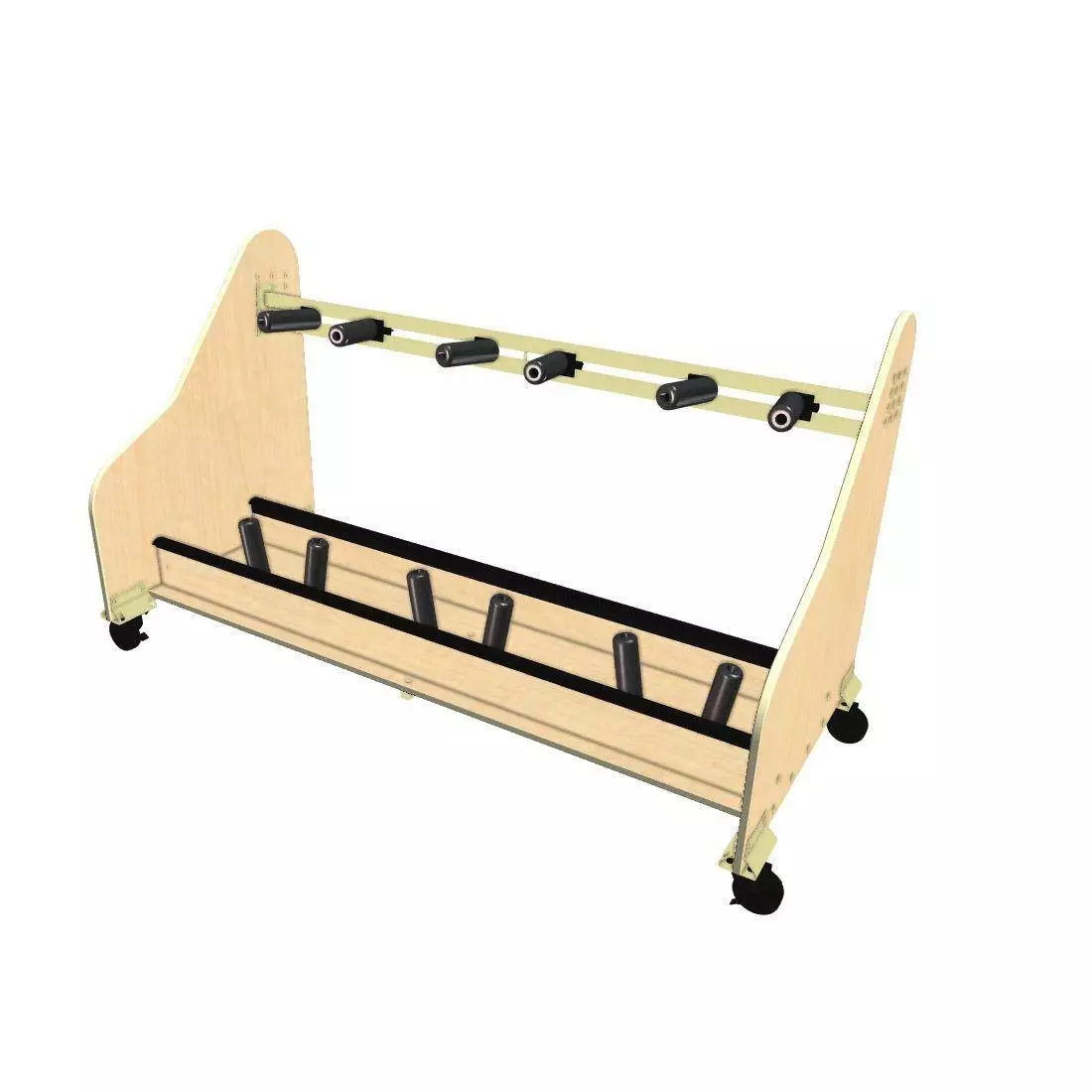 3 Tuba/Sousaphone Mobile Storage Rack - Fusion Maple