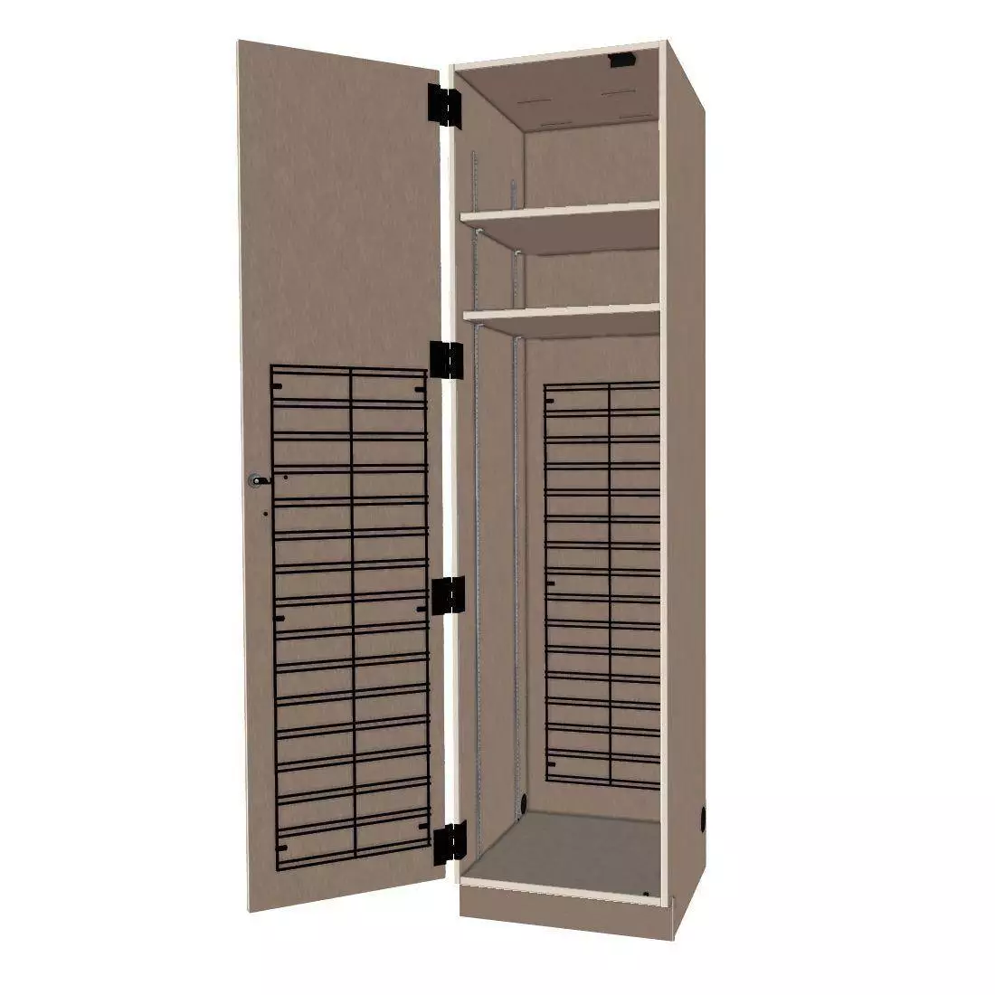 Organizer Fixed One Column Media Cabinet - Evening Tigris