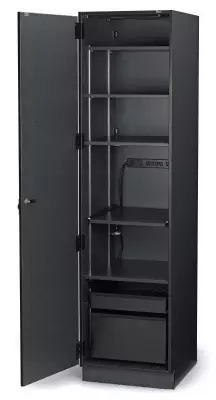 Wenger - Organizer Fixed One Column Media Cabinet - Graphite