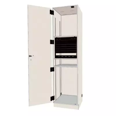 Wenger - Rackmount Fixed One Column Media Cabinet - Oyster