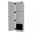 Wenger - Standard Fixed One Column Media Cabinet - Pebble