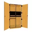 Wenger - Rackmount Fixed Two Column Media Cabinet - Solar Oak