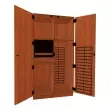 Wenger - Rackmount\/Organizer Fixed Two Column Media Cabinet - Cherry