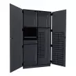 Wenger - Rackmount\/Organizer Fixed Two Column Media Cabinet - Graphite