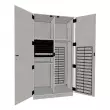 Wenger - Rackmount\/Organizer Fixed Two Column Media Cabinet - Pebble