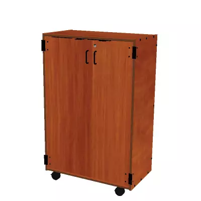 Mobile Band/Orchestra 2-Column Folio Cabinet with Door - Cherry