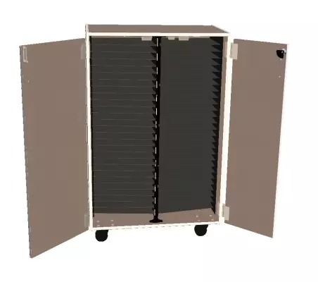 Wenger - Mobile Band/Orchestra 2-Column Folio Cabinet with Door - Evening Tigris