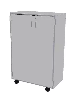 Mobile Band/Orchestra 2-Column Folio Cabinet with Door - Pebble
