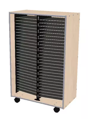 Mobile Band/Orchestra 2-Column Folio Cabinet - Wenger Maple