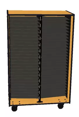 Wenger - Mobile Band/Orchestra 2-Column Folio Cabinet - Solar Oak