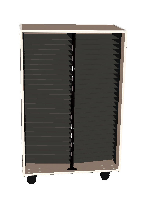 Mobile Band/Orchestra 2-Column Folio Cabinet - Evening Tigris