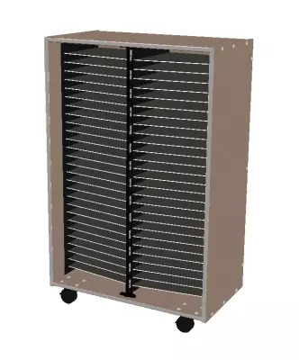 Mobile Band/Orchestra 2-Column Folio Cabinet - Evening Tigris
