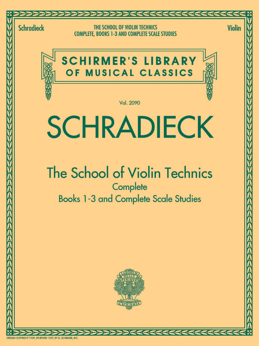 The School of Violin Technics, Complete - Schradieck - Violin - Book