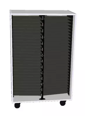 Wenger - Mobile Band/Orchestra 2-Column Folio Cabinet - Oyster