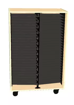 Wenger - Mobile Band/Orchestra 2-Column Folio Cabinet - Fusion Maple