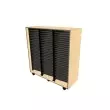 Wenger - Mobile Band\/Orchestra 3-Column Folio Cabinet - Fusion Maple