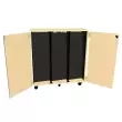 Wenger - Mobile Band\/Orchestra 3-Column Folio Cabinet with Door - Fusion Maple