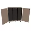 Wenger - Mobile Band\/Orchestra 3-Column Folio Cabinet with Door - Evening Tigris