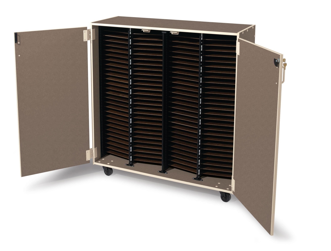 Mobile Choral Folio 4 Column Cabinet with Door - Evening Tigris