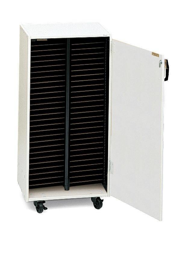 Mobile Choral Folio 2 Column Cabinet with Door - Oyster