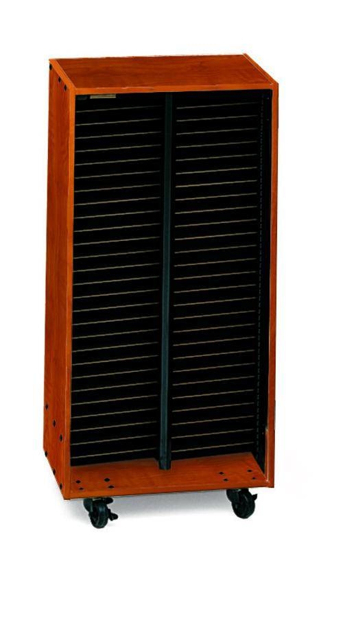 Mobile Choral Folio 2 Column Cabinet - Cherry