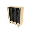 Wenger - Mobile Choral Folio 3 Column Cabinet - Fusion Maple