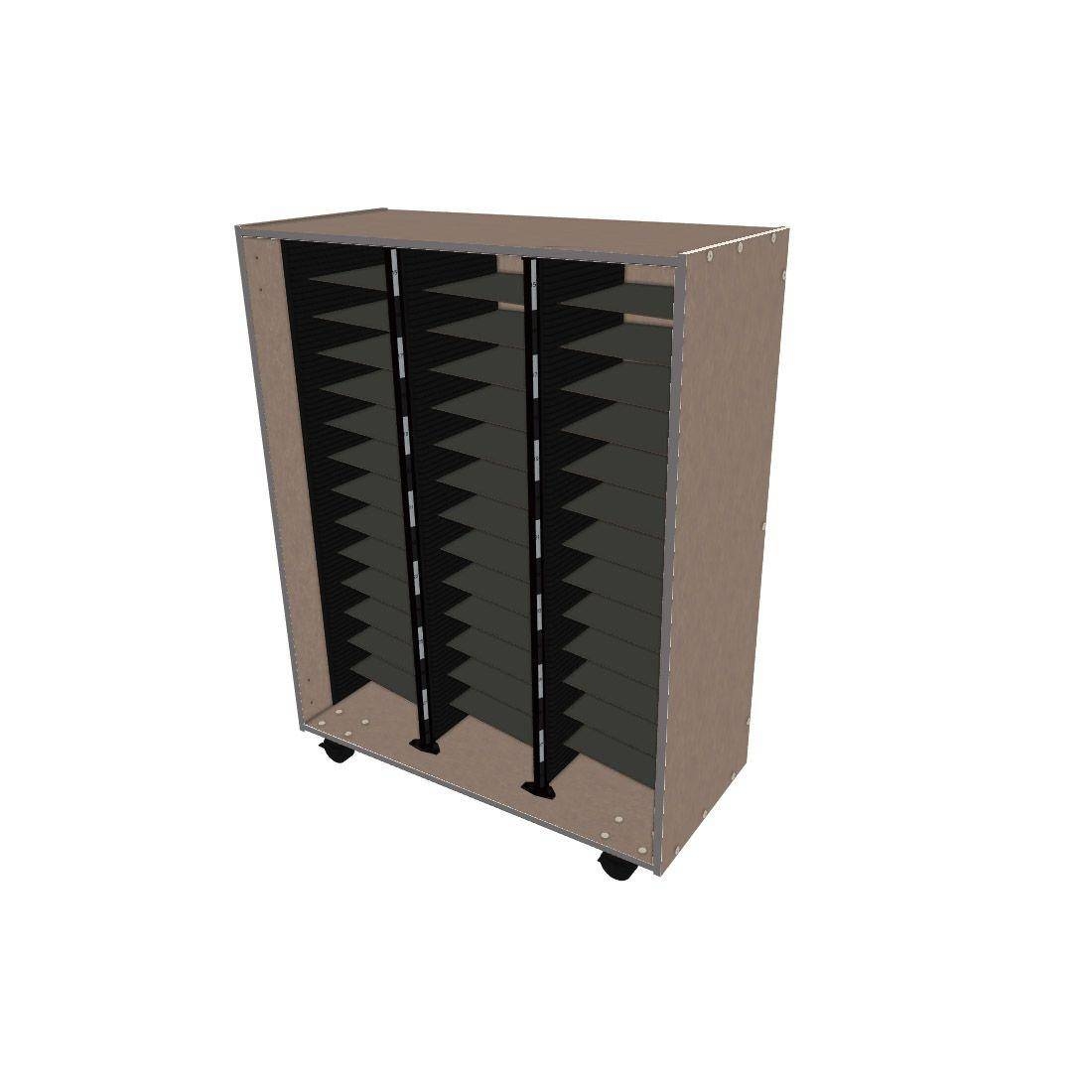 Mobile Choral Folio 3 Column Cabinet - Evening Tigris